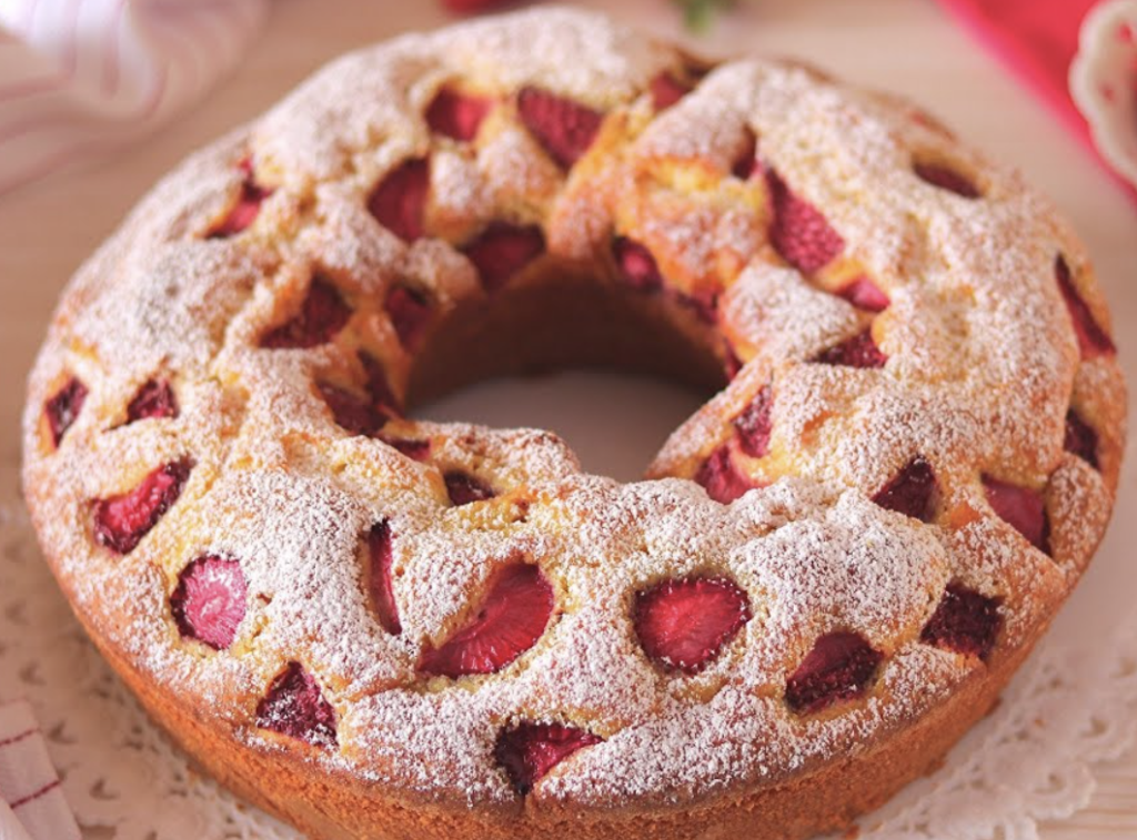 ciambella alle fragole